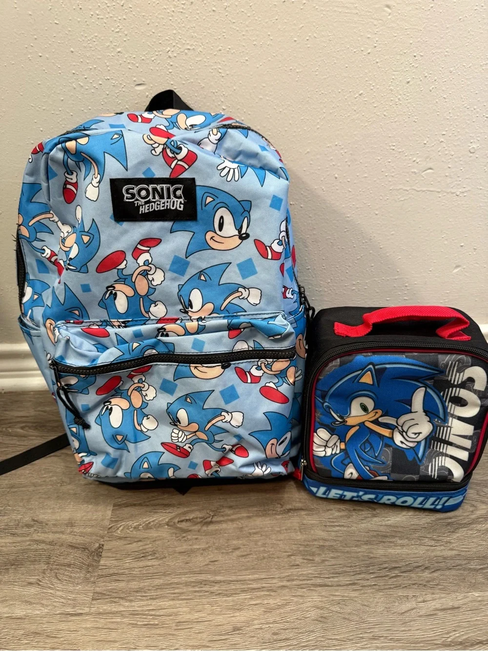 Kids' Blue sonic Backpack and Lunch Bag Set